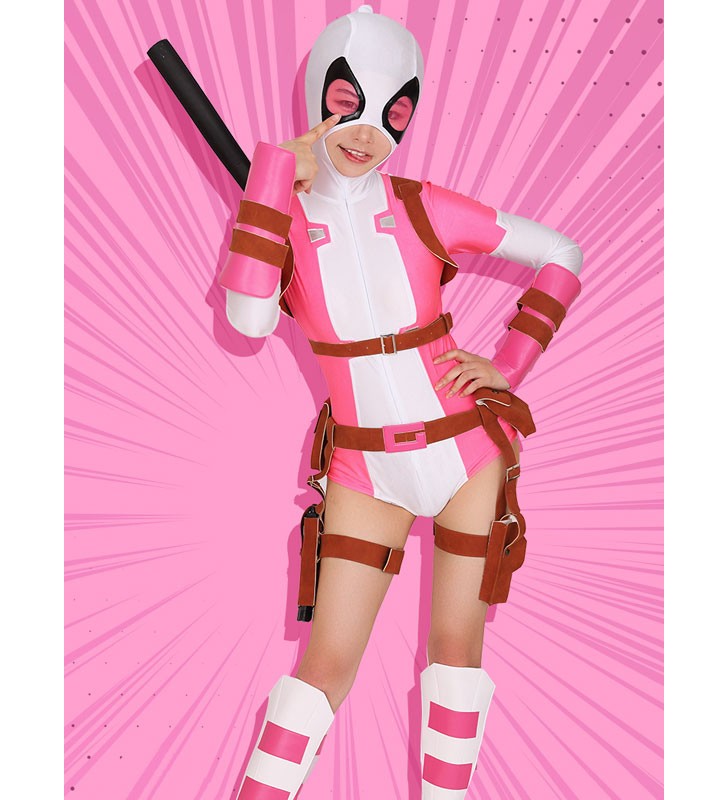 Marvel Comics Cosplay Pink Ghost Gwenpool Gwen Poole Costumi Cosplay Carnevale Halloween