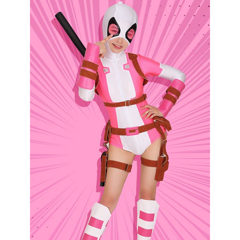 Marvel Comics Cosplay Pink Ghost Gwenpool Gwen Poole Costumi Cosplay Carnevale Halloween