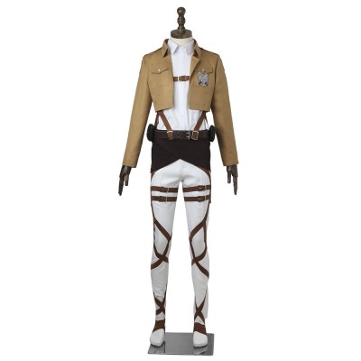 Carnevale Attack on Titan Anime Giapponese uomo set mantellocappottocamiciasciarpacinturaaccessoripantaloni Carnevale Costumi Cosplay