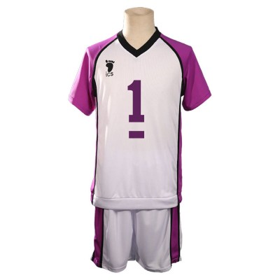 Haikyuu !! Shiratorizawa Academy No.1 Wakatoshi Ushijima Set completo Uniforme da squadra di pallacanestro Costumi Cosplay