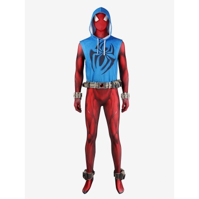 Costumi cosplay di SpiderMan attraverso i costumi cosplay di SpiderVerse Scarlet Spider Ben Reilly Carnevale