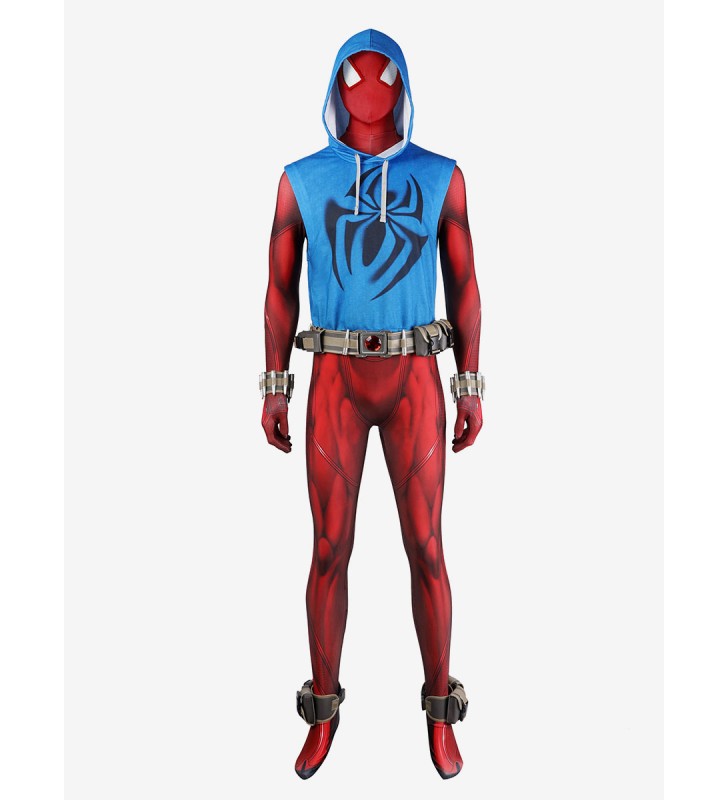 Costumi cosplay di SpiderMan attraverso i costumi cosplay di SpiderVerse Scarlet Spider Ben Reilly Carnevale