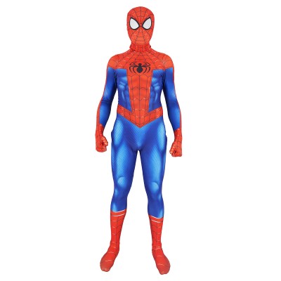 Spiderman Into The Spider Verse Royal Blue Film Lycra Spandex Tuta Marvel Comics Cosplay
