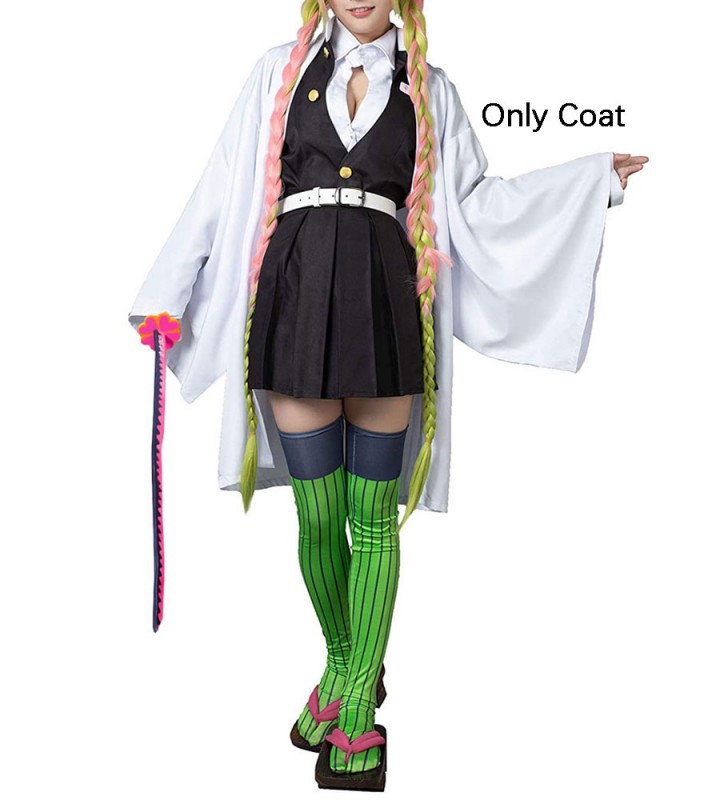Anime Demon Slayer: Kimetsu No Yaiba Kanroji Mitsuri Solo Kimono Costumi Cosplay Carnevale Halloween