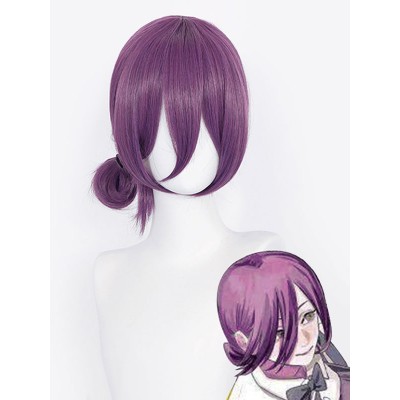 Chainsaw Man Reze Bomb Viola Parrucca Cosplay Fibra resistente al calore Liscio Parrucche Cosplay Anime giapponesi