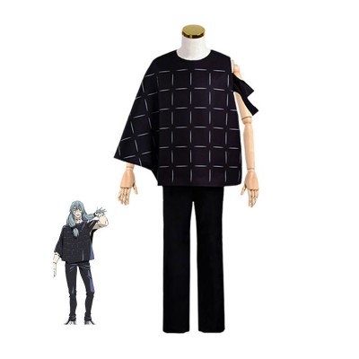 Jujutsu Kaisen Mahito Set 2 pezzi Dark Navy Poliestere Costume anime giapponese Set completo Costumi Cosplay Carnevale