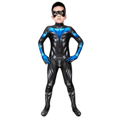 Zentai per bambini Blu Lycra Spandex Unisex Carnevale Halloween