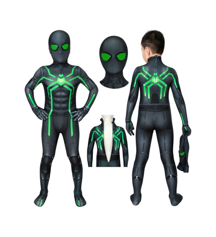 SpiderMan Stealth Suit Lycra Spandex Catsuit PS4Game Tuta Spiderman Marvel Cosplay Costumi Cosplay Halloween