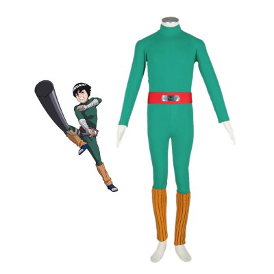 Costume Carnevale Naruto Rock Lee con cintura Costumi Cosplay Halloween