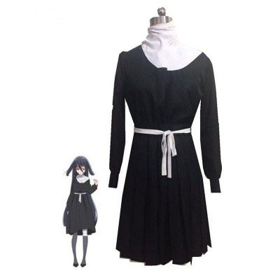 Zombie Land Saga Revenge Tae Yamada Black One Piece Dress Bianco Sash Set a 2 pezzi Costumi Cosplay Halloween