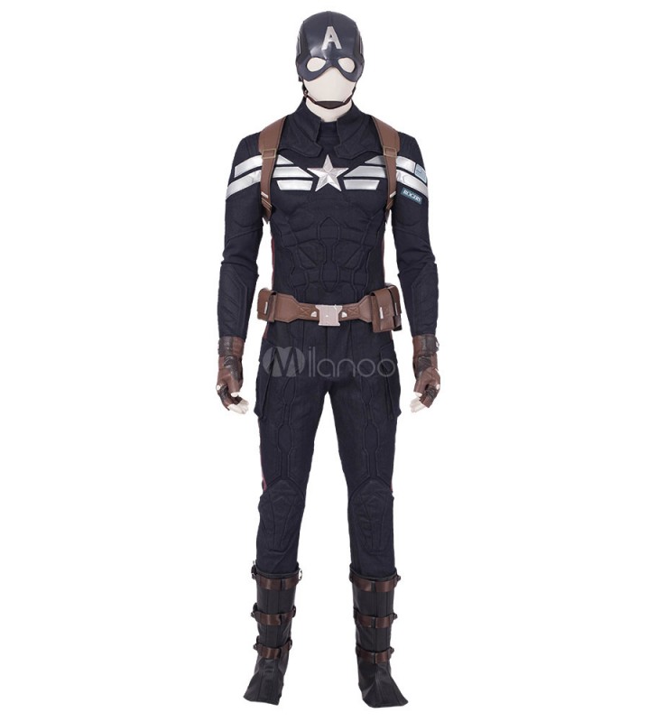 di Marvel Heroes 2023 Captain America Steve Rogers In Avengers 4 Endgame Denim blu Costumi Cosplay Carnevale Halloween