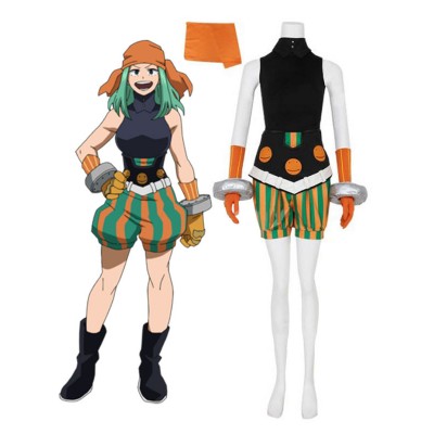 My Hero Academia Cosplay Fukukato Emi Pantaloni in poliestere nero Costumi cosplay con fascia Carnevale Halloween