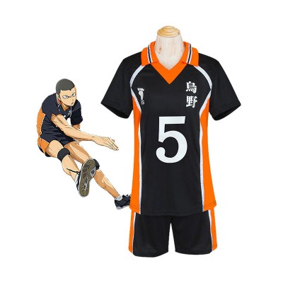 Haikyuu!! Tanaka Ryunosuke no. 5 Jersey Costumi Cosplay Carnevale Halloween