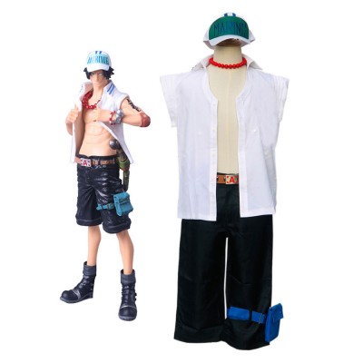 Un pezzo Fire Fist Ace Portgas D Ace Set da 7 pezzi Costumi Cosplay Carnevale