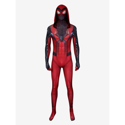 SpiderMan Cosplay Marvel#39;s SpiderMan: Miles Morales Crimson Cowl Cosplay Suit Carnevale