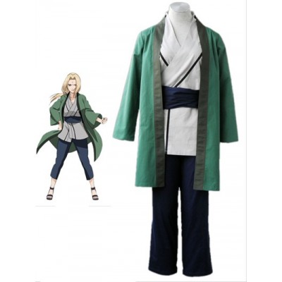 Costume Carnevale Naruto Tsunate 1 ° in cotone e poliestere con cintura e cappotto Costumi Cosplay Halloween