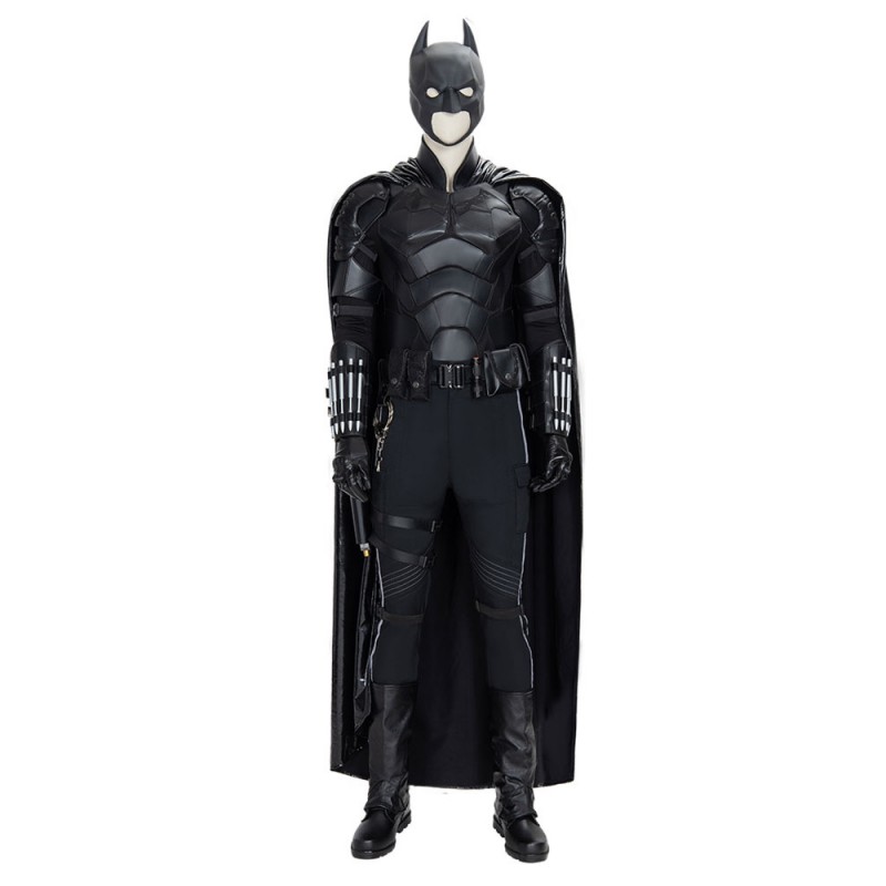 Batman Adulti Set completo Black Poliestere PU in pelle PU Set di 4 pezzi DC Comics Costumi Cosplay