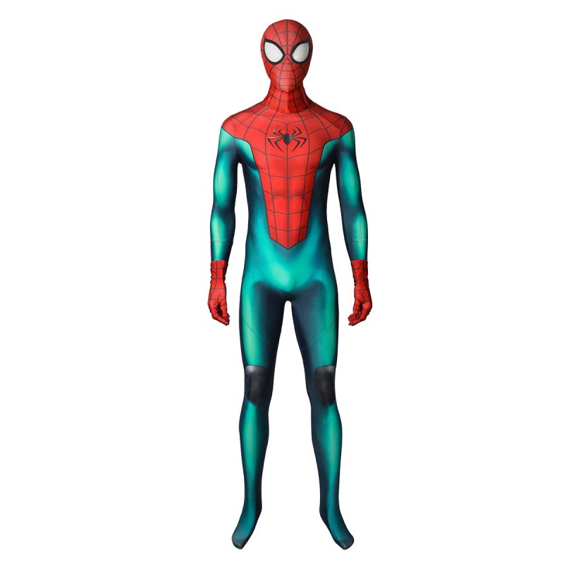 Spider Man Miles Morales Red Full Body Catsuit Zentai Lycra Spandex Marvel Costumi Cosplay