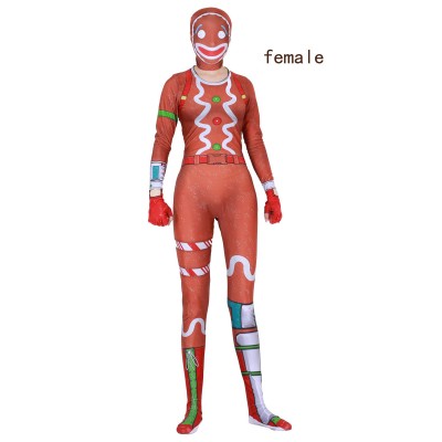 Costumi Cosplay Fortnite Oragnge Red Gioco Fortnite Body Body Tuta Merry Marauder Lycra Spandex Gioco per adulti Costumi Cosplay Halloween
