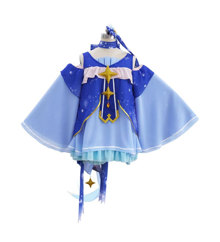 Costume Carnevale VOCALOID Hatsune Miku Gioco blu accessori per la testaguantiGiarrettieraabitocollettopantaloncini set donna Costumi Cosplay Carnevale Halloween