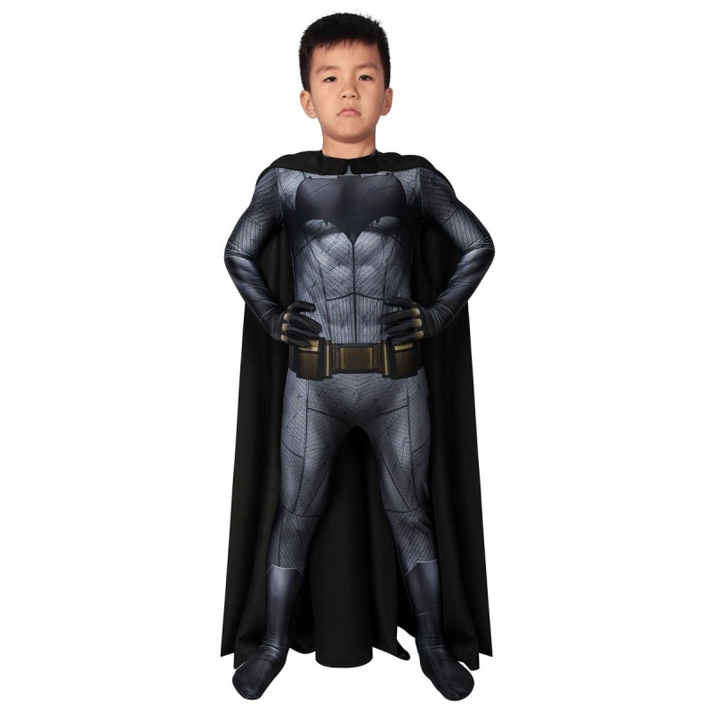 Tuta Cosplay Batman Kid Zentai Batman V per Superman Dawn Of Justice Bruce Wayne Cosplay Carnevale Halloween
