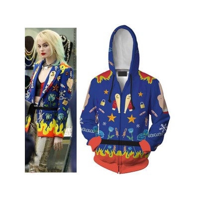 Harley Quinn Cosplay Birds Of Prey Hoodie DC Comics Costumi Cosplay Halloween