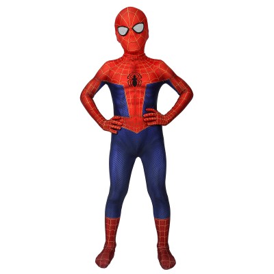 Marvel Comics SpiderMan Into The Spider Verse Kids Cosplay Tuta Ture Red Film Lycra Spandex Marvel Comics Costumi Cosplay Carnevale