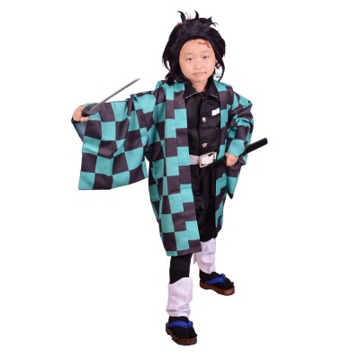 Demon Slayer: Kimetsu No Yaiba Kamado Tanjirou Kids Costumi Cosplay