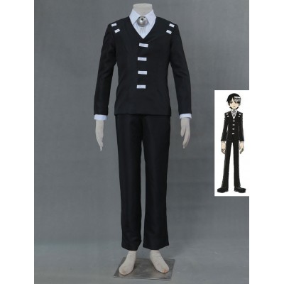 Costume Carnevale Soul Eater set uomo nera Cotone poliestere cappotto Soul Eater Anime Giapponese Carnevale Halloween