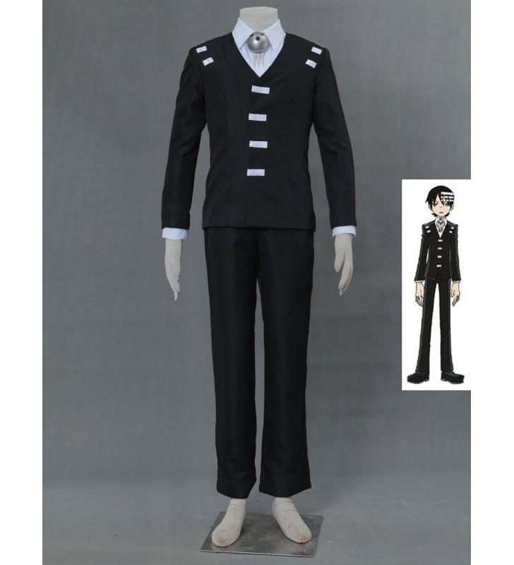 Costume Carnevale Soul Eater set uomo nera Cotone poliestere cappotto Soul Eater Anime Giapponese Carnevale Halloween