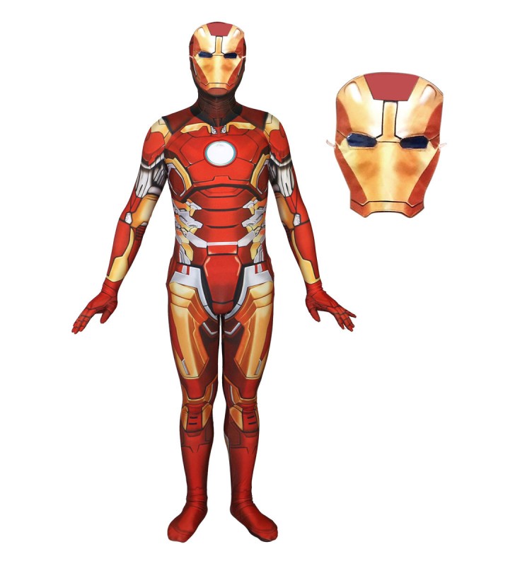 Tuta Cosplay Iron Man Marvel Comics Cosplay Custome Carnevale Halloween