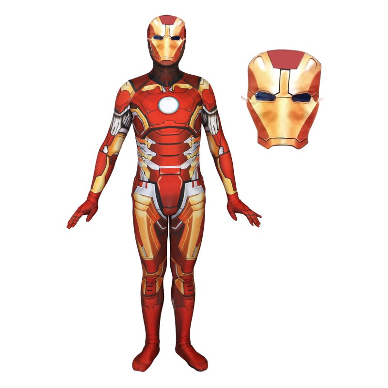 Tuta Cosplay Iron Man Marvel Comics Cosplay Custome Carnevale Halloween