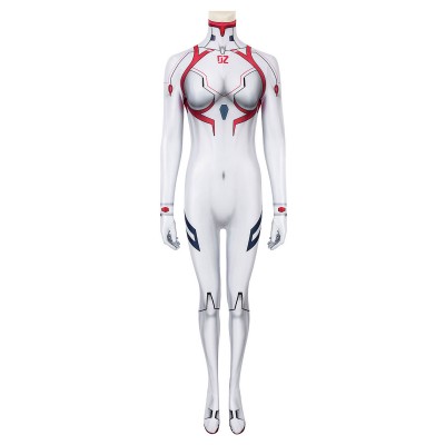 EVA Evangelion Asuka Soryu Asuka Langley Bianco Lycra Spandex Tuta Catsuits Zentai Costumi Cosplay Carnevale