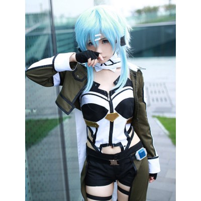 Ispirato da Sword Art Online GGO Sinon Asada Shino Costumes Costumi Cosplay Carnevale Halloween