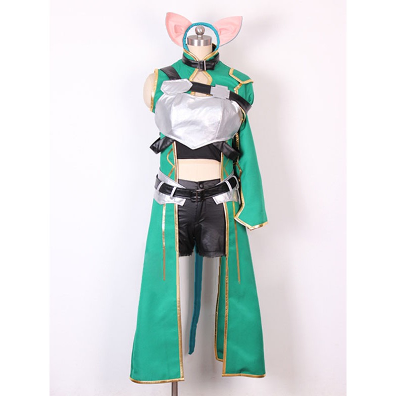 Inspired By Costumi Sword Art Online Asada Shino verde Female Cosplay Carnevale Halloween