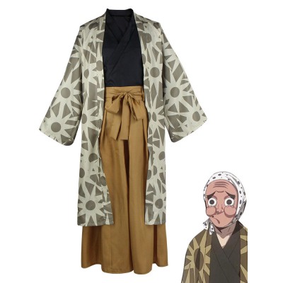 Demon Slayer: Kimetsu no Yaiba Haganezuka Hotaru Kimono Cosplay Set Outfit Costume di Carnevale di Carnevale Halloween