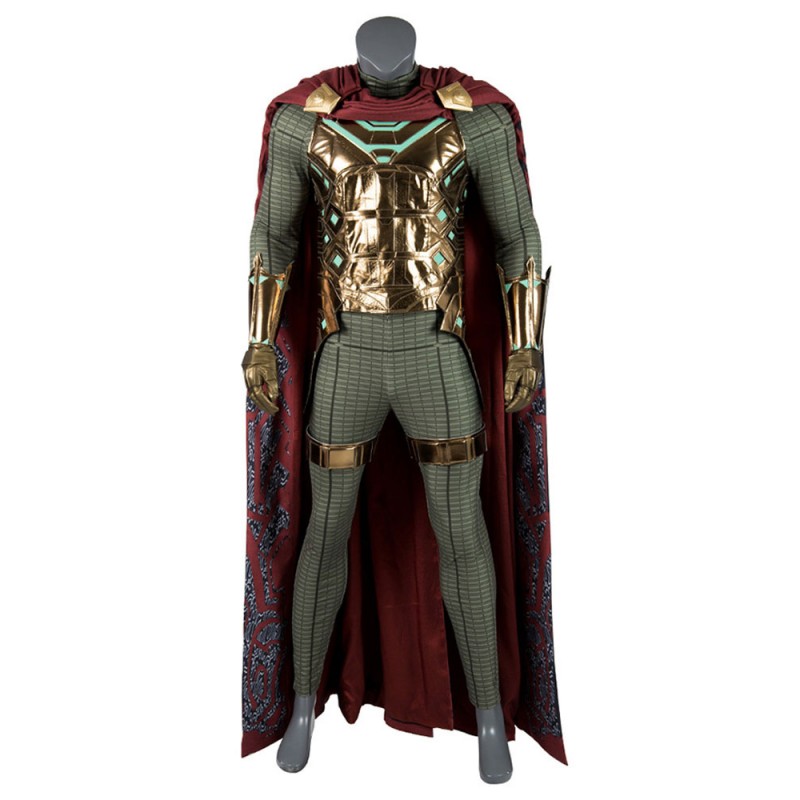 Spider Man Lontano da casa Mysterio Cosplay Film Roman Knit Outfit Faux Leather Marvel Comics Costumi Cosplay Halloween