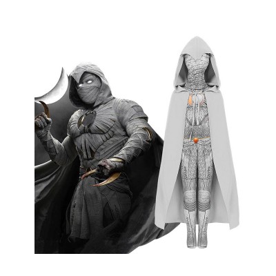 Tuta Marvel Comics Moon Knight Marc Spector con mantello per bambini Carnevale Halloween