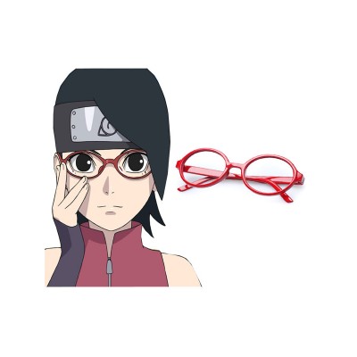 Costume Carnevale Accessori occhiali rossi per cosplay di Naruto Uchiha Sasuke Halloween
