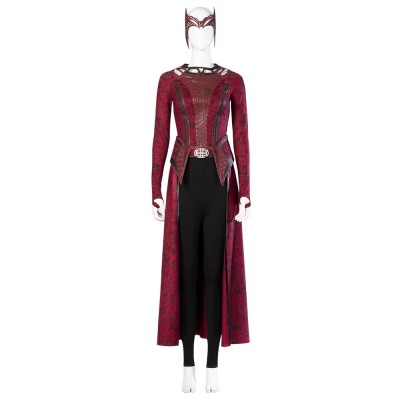 Marvel Comics Doctor Strange Film Scarlet Witch Wanda Django Maximoff Costumi Cosplay senza scarpe e mantello Carnevale Halloween