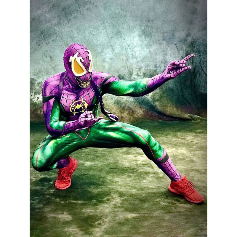 Spider Man Cosplay Vestito Cosplay Green Goblin SpiderMan Carnevale