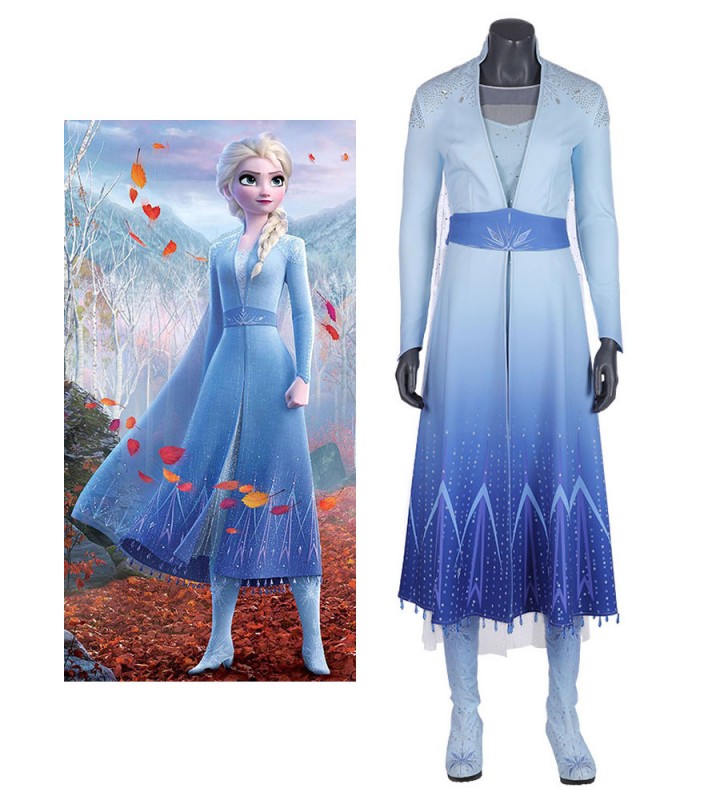 Frozen 2 Principessa Elsa Disney Cartoon Costumi Cosplay Carnevale