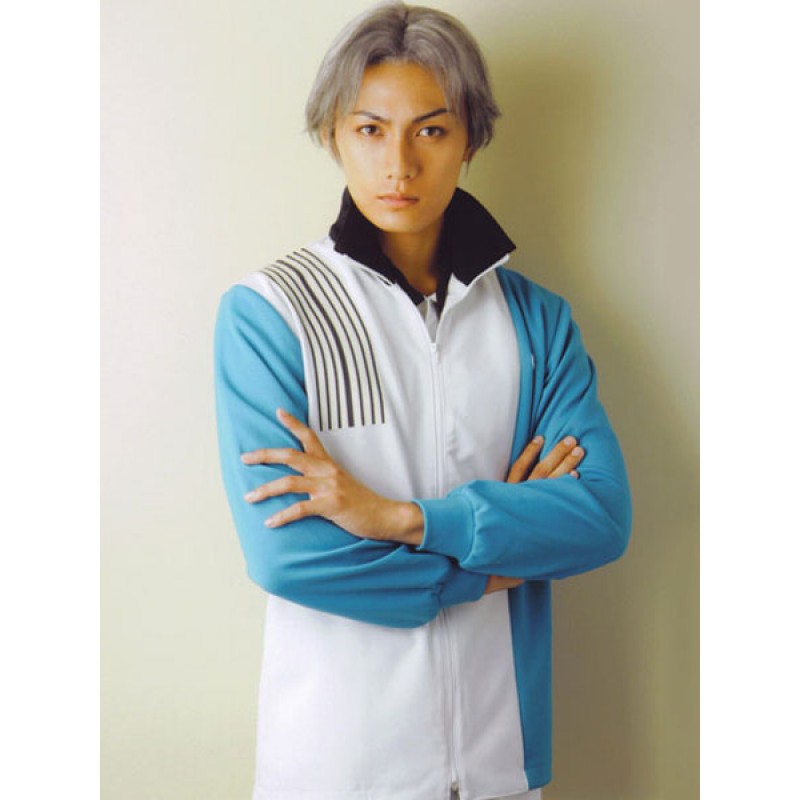 Costume Carnevale Prince of Tennis The Prince of Tennis uomo blu in panno uniforme cappotto set Costumi Cosplay Carnevale Halloween