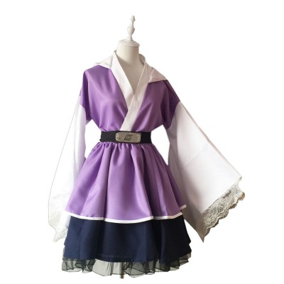 Naruto Hyuuga Hinata Kimono Lolita Dress di Costumi Cosplay Carnevale Halloween