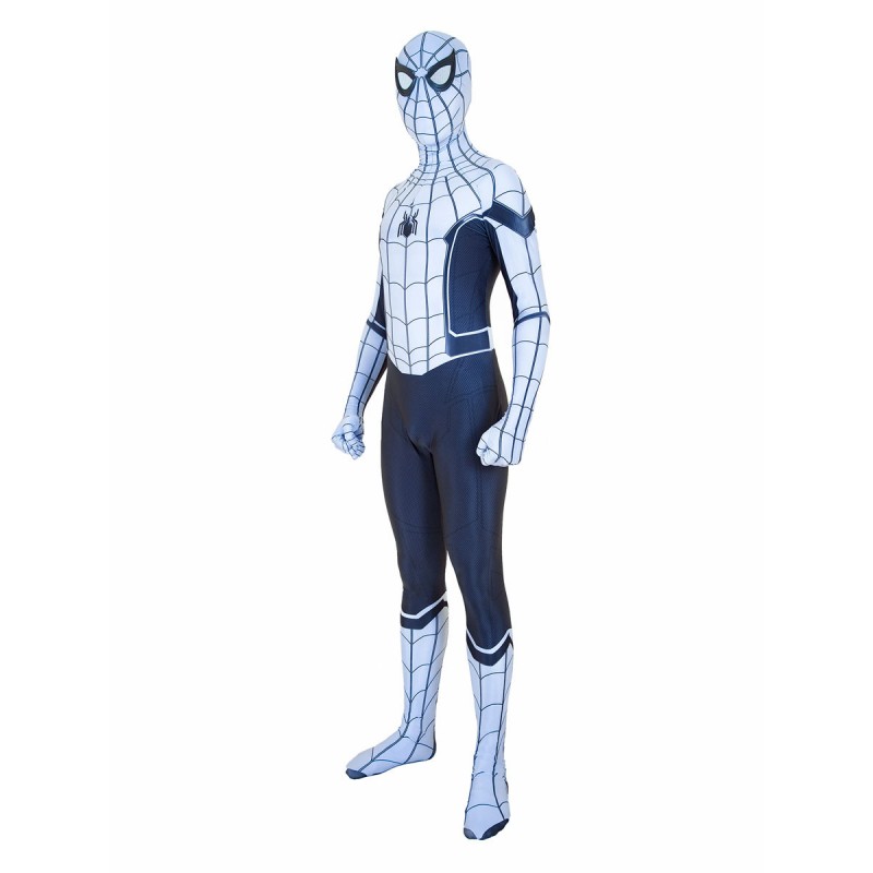 Spiderman Homecoming Cosplay Tuta bianca Lycra Spandex Marvel Comics Costume Halloween
