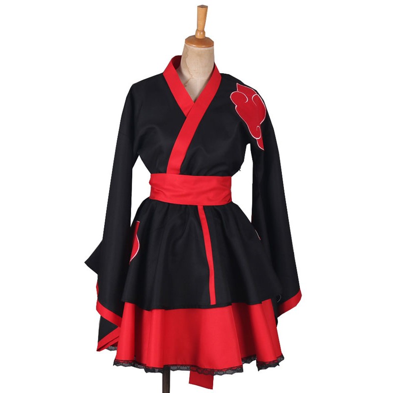 di Naruto Akatsuki Lolita Dress Costumi Cosplay Halloween