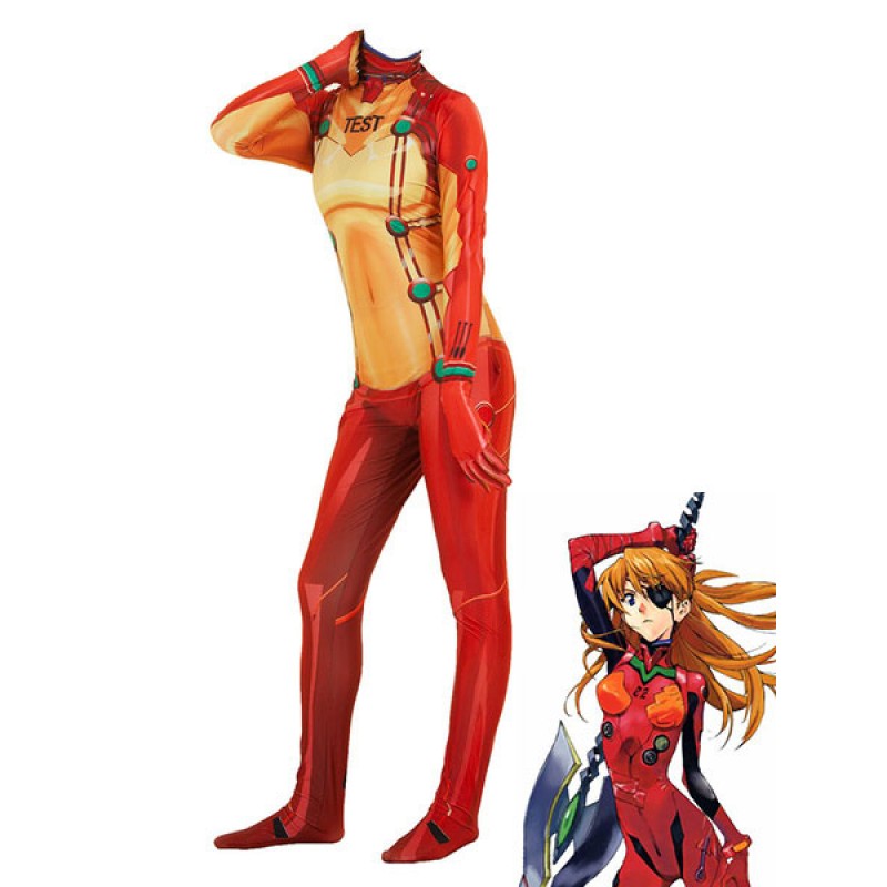 Costume Carnevale Nuovi costumi cosplay di Genesis Evangelion Soryu Asuka Langrey Tuta rossa body per bambini Nuovi costumi cosplay di Genesis Evangelion Halloween