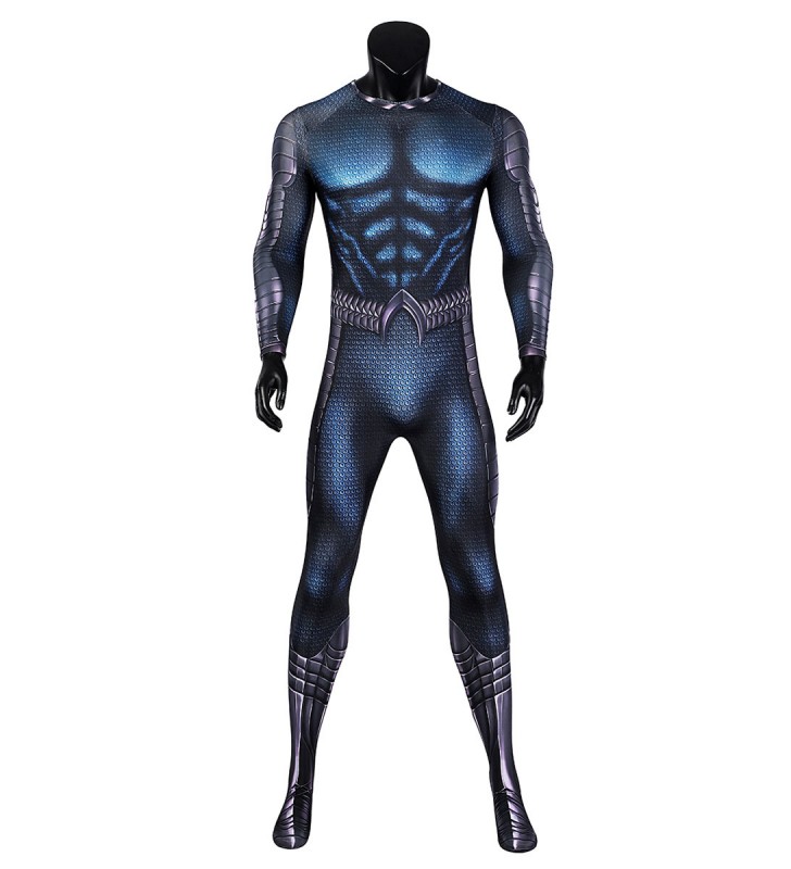 Costume da supereroe unisex blu scuro Lycra Spandex tuta con cappuccio per tutto il corpo Halloween
