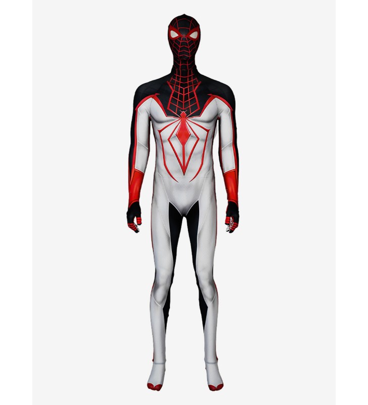 Spider Man Cosplay Abito cosplay versione bianca di SpiderMan Carnevale Halloween