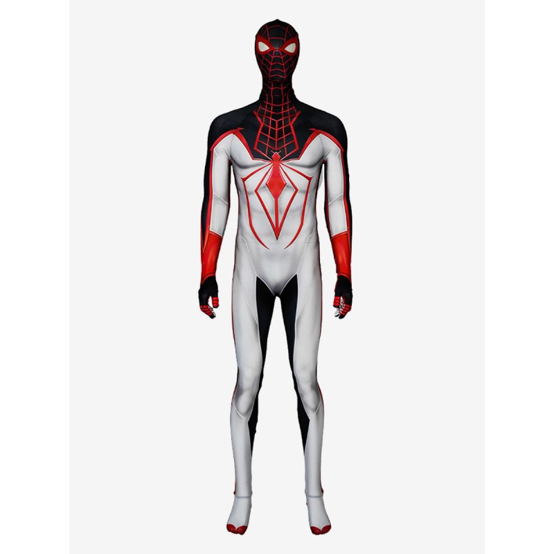 Spider Man Cosplay Abito cosplay versione bianca di SpiderMan Carnevale Halloween